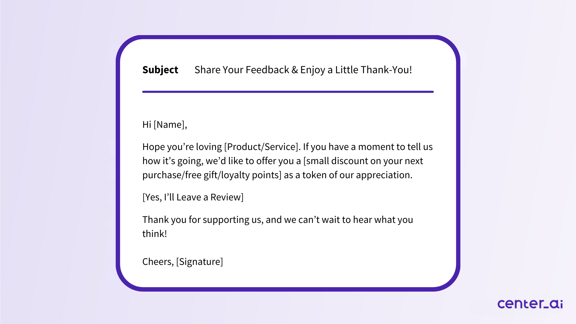 Getting positive reviews using an incentive in the review request email