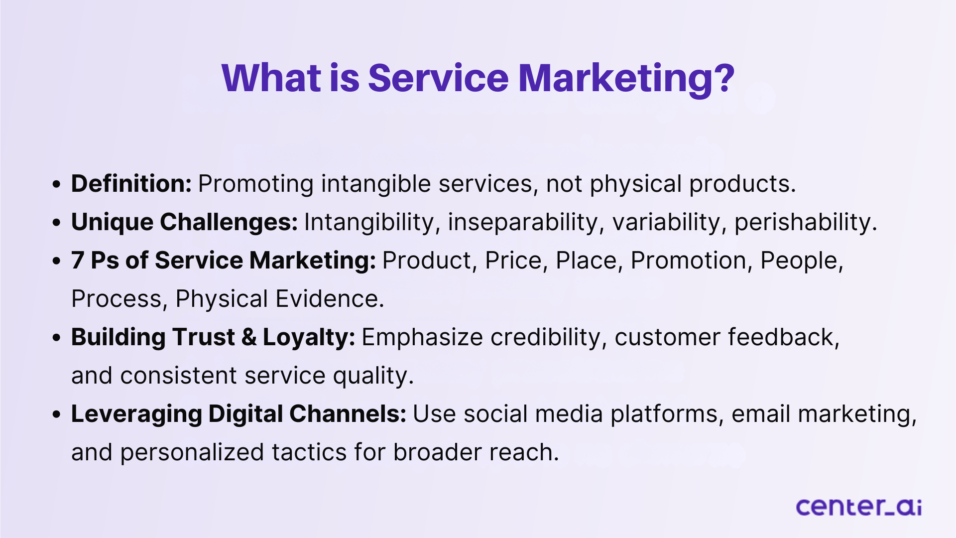 What is Service Marketing - Key Takeaways