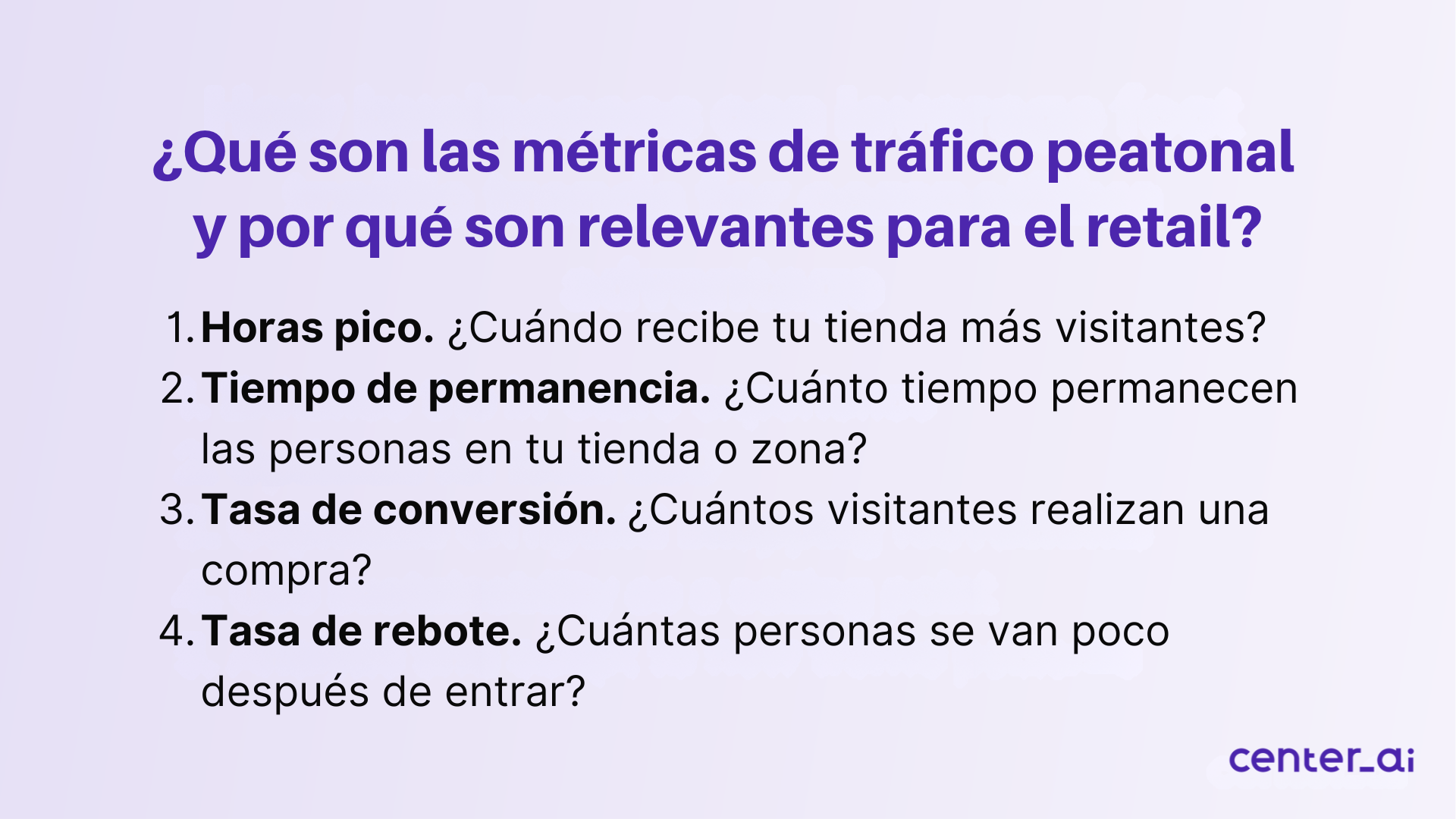 ¿Qué son las métricas de tráfico peatonal y cuál es su relevancia para el comercio minorista?