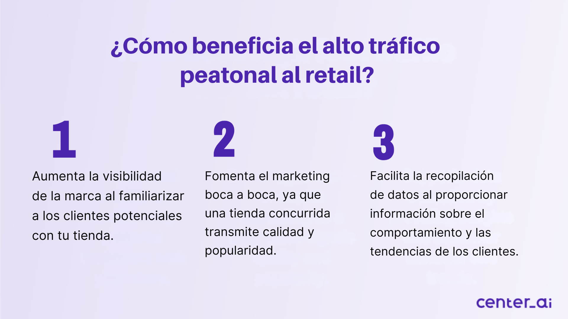 ¿Cómo beneficia el alto tráfico peatonal al comercio minorista?