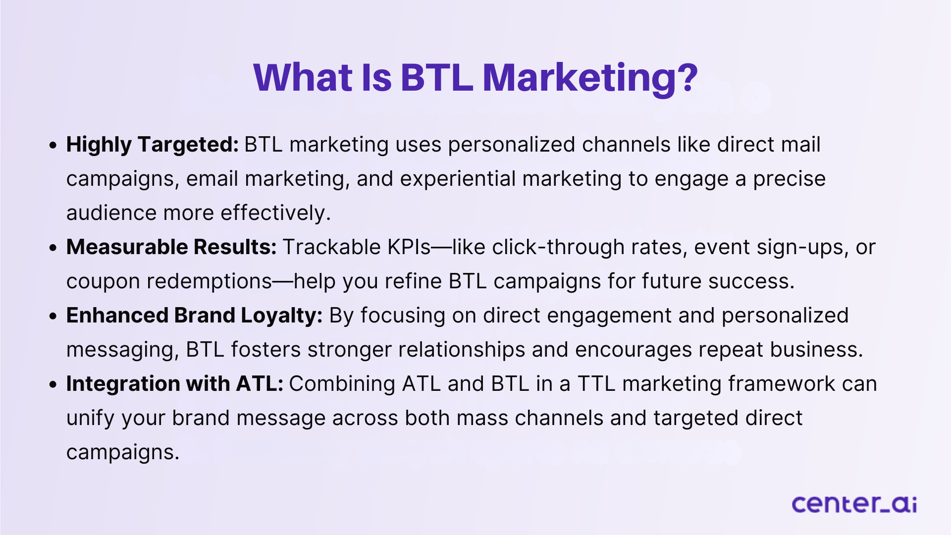 What is BTL Marketing? Key Takeaways