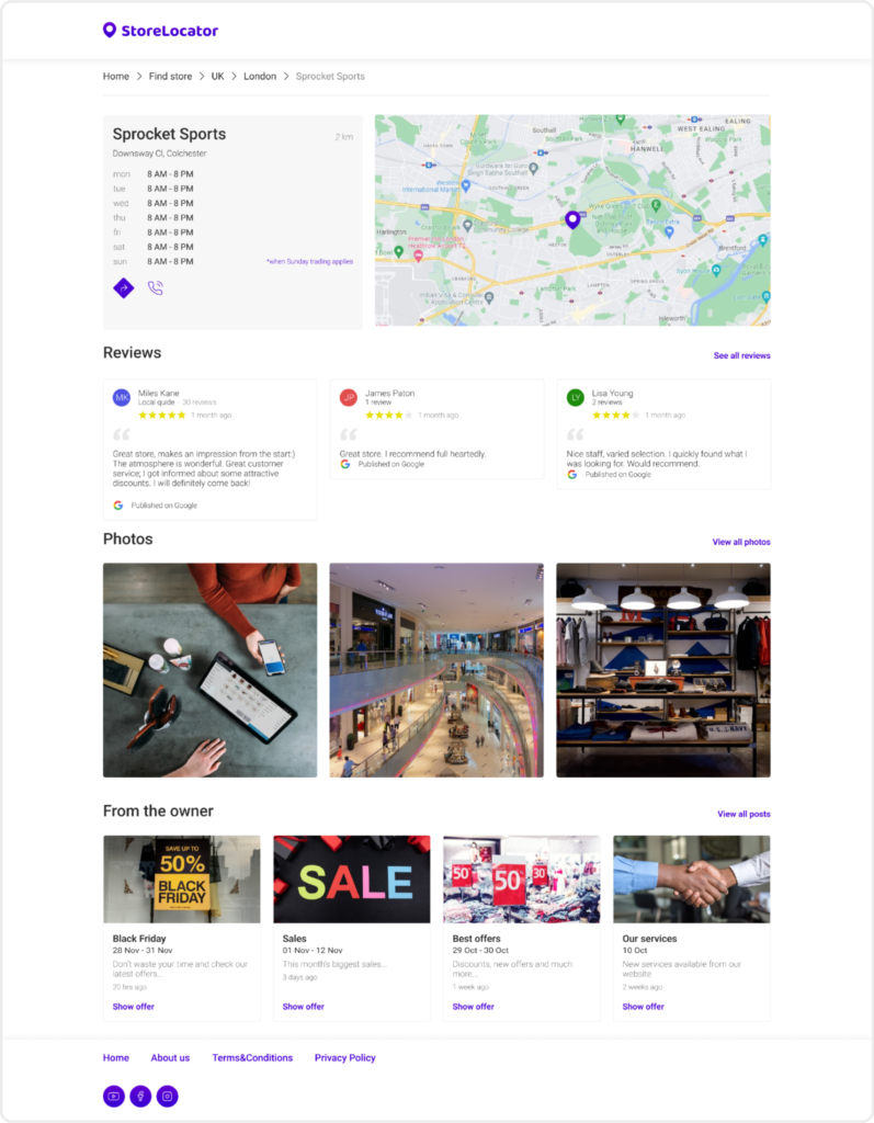 Store Locator by Center AI