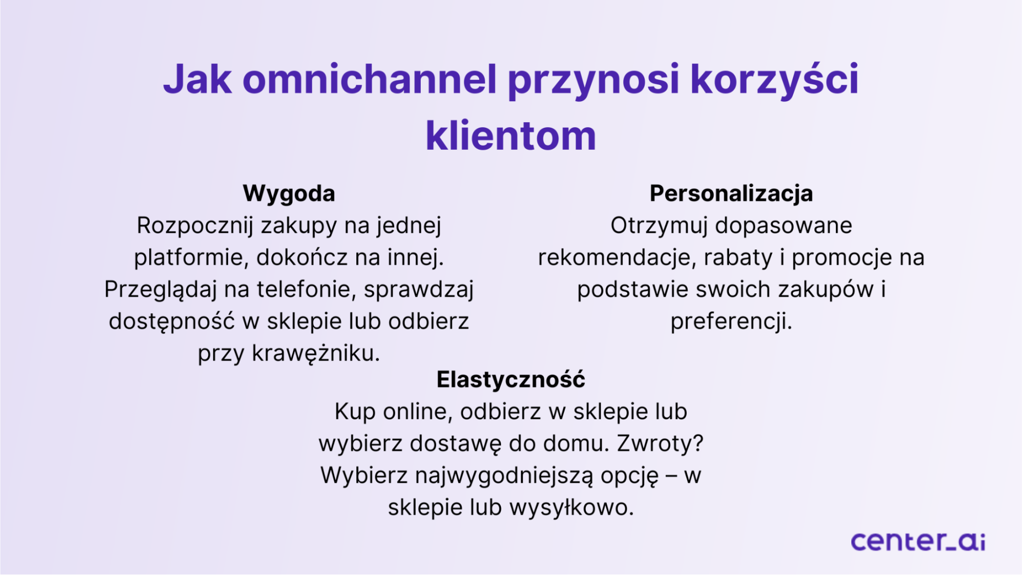 Jak omnichannel przynosi korzyści klientom.