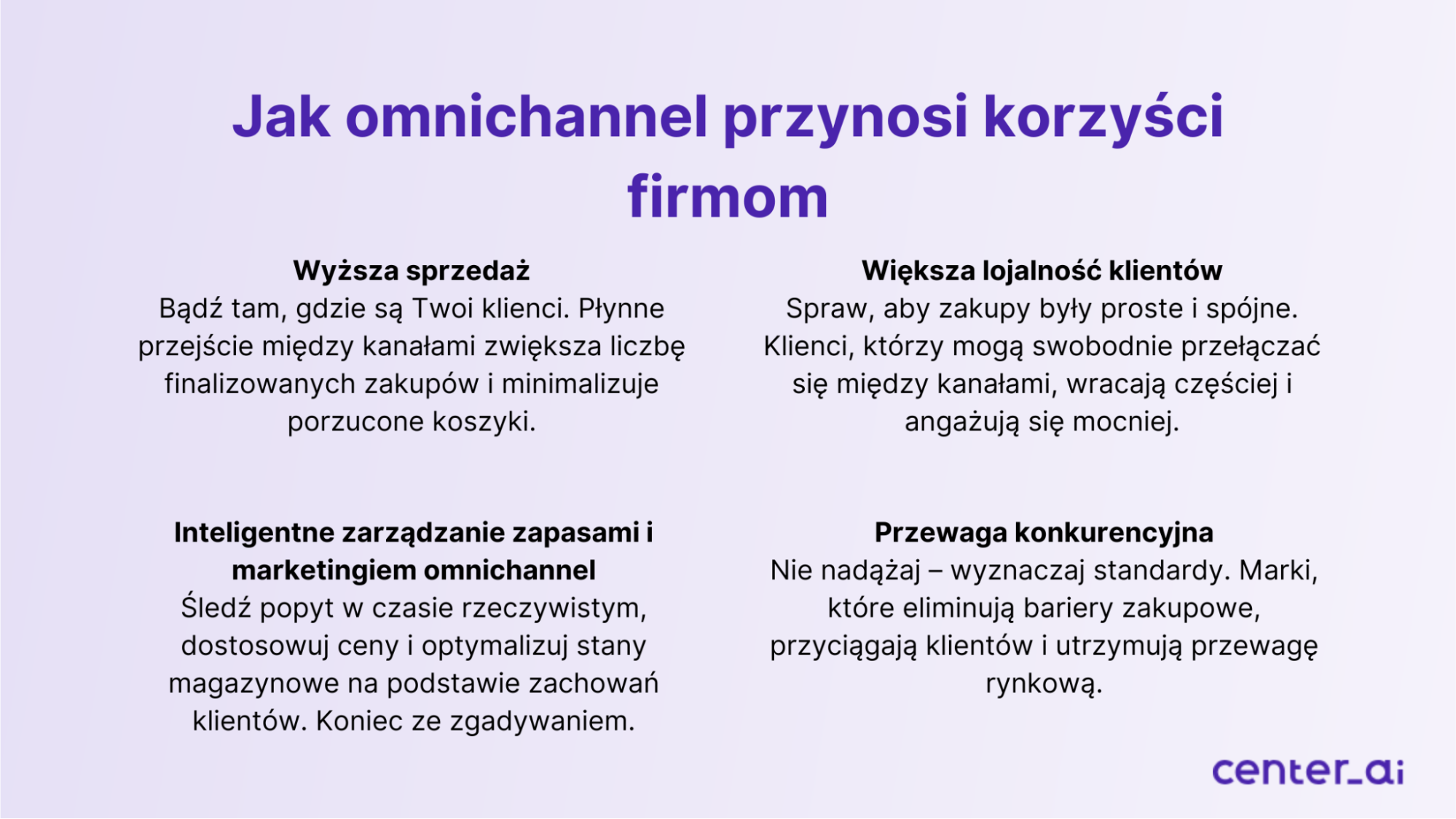 Jak omnichannel przynosi korzyści firmom.