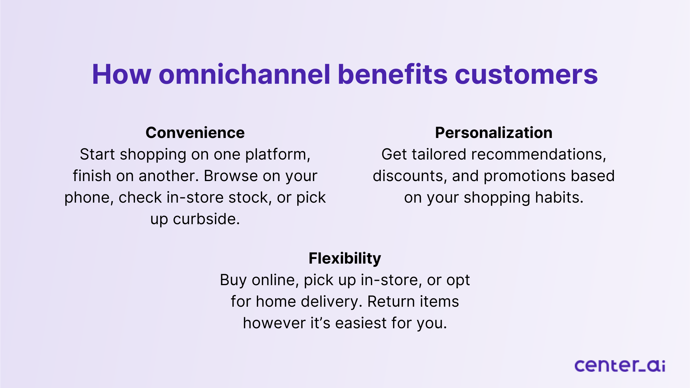 How omnichannel benefits customers.